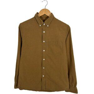 Wings + Horns Brown Cotton Button Up Shirt Size Small